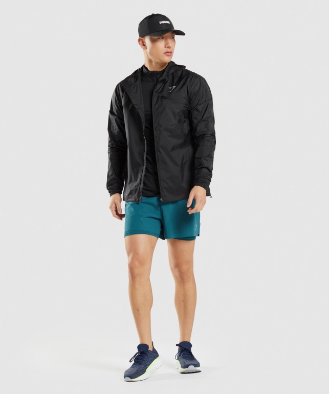 Black Gymshark Speed Men's Jackets | US-65FHCBD