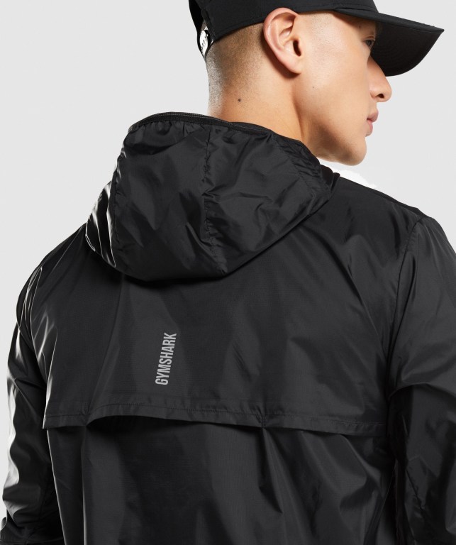 Black Gymshark Speed Men's Jackets | US-65FHCBD