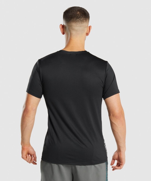 Black Gymshark Sport Men's T Shirts | US-35GLIEO