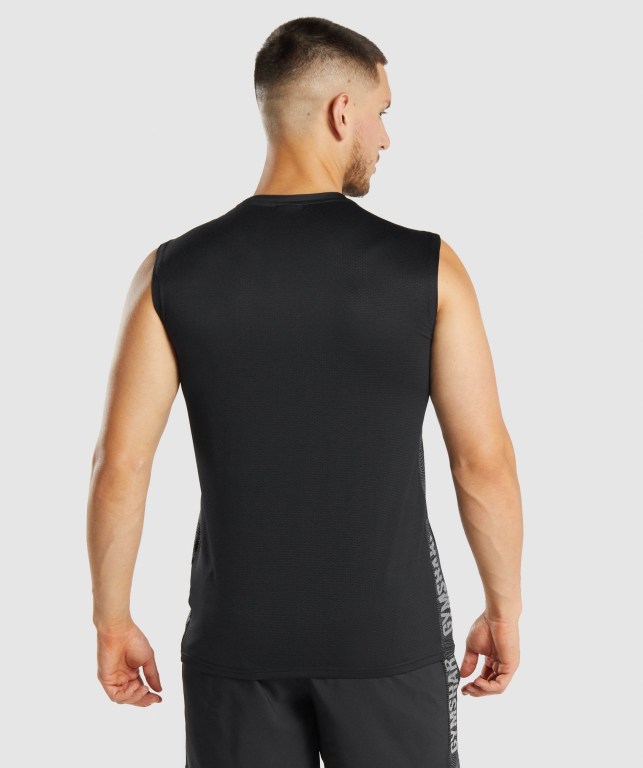 Black Gymshark Sport Men's Tank Tops | US-23WEUMK