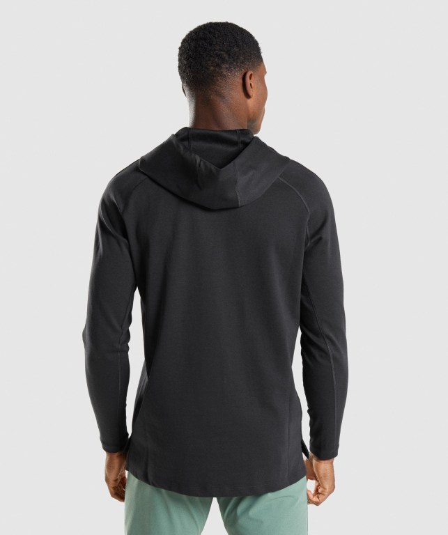 Black Gymshark Studio Men's Hoodies | US-58TEIPW