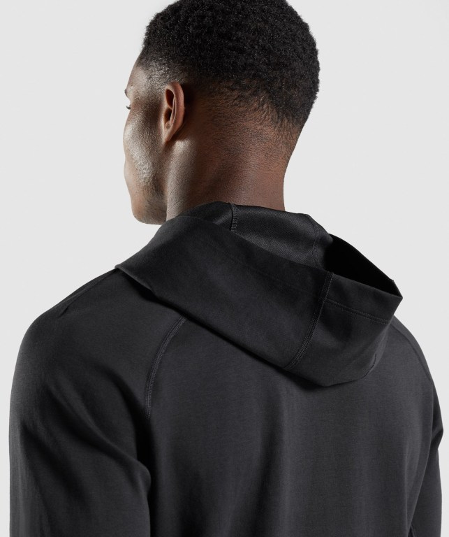 Black Gymshark Studio Men's Hoodies | US-58TEIPW