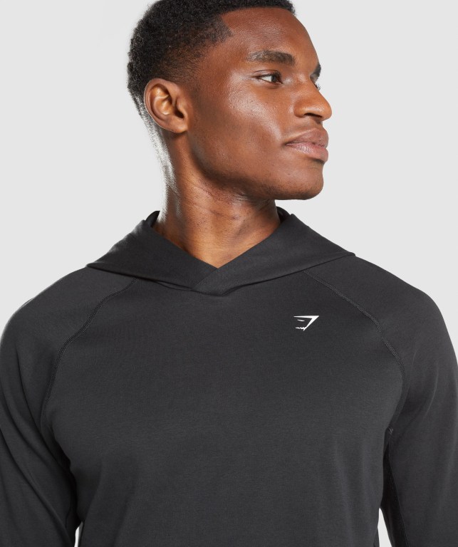 Black Gymshark Studio Men's Hoodies | US-58TEIPW