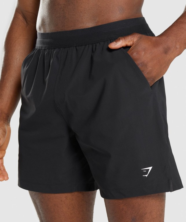 Black Gymshark Studio Men's Shorts | US-63XWMUC