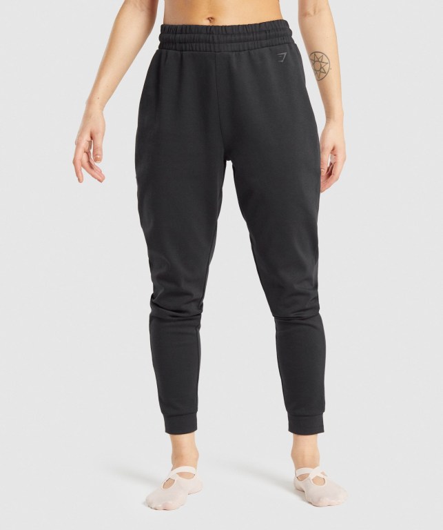 Black Gymshark Studio Women\'s Joggers | US-98WSRQY