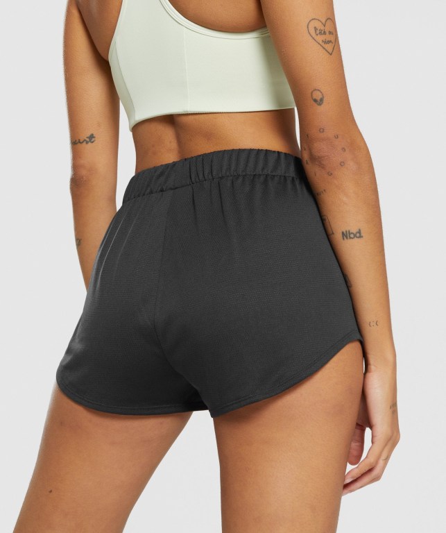 Black Gymshark Training Mesh Women's Shorts | US-96ECRPS