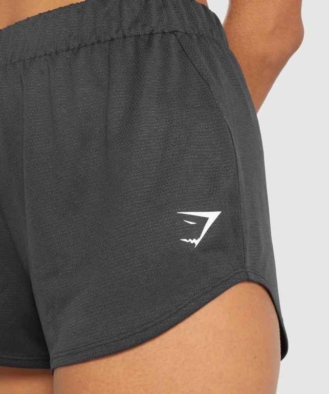 Black Gymshark Training Mesh Women's Shorts | US-96ECRPS