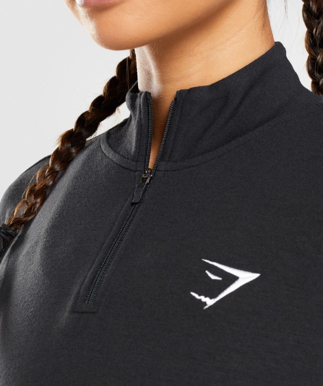 Black Gymshark Training Pippa Women's Hoodies | US-96IPNHX