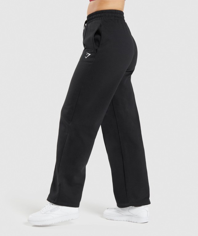 Black Gymshark Training Straight Leg Women's Joggers | US-95WPOLZ