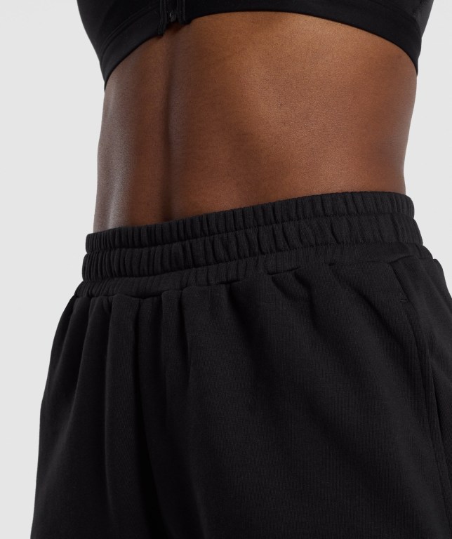 Black Gymshark Training Sweat Women's Shorts | US-82CSQZE