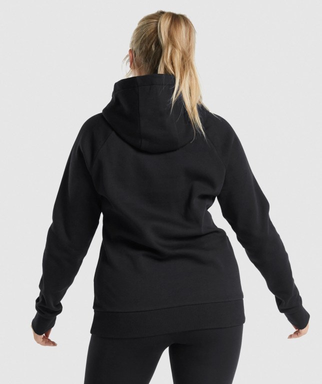 Black Gymshark Training Women's Hoodies | US-74FSZMU