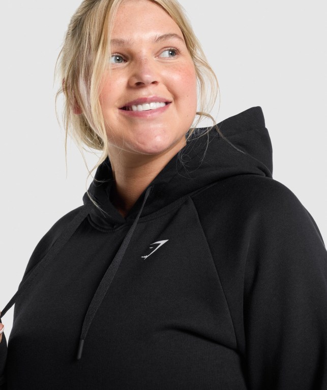 Black Gymshark Training Women's Hoodies | US-74FSZMU