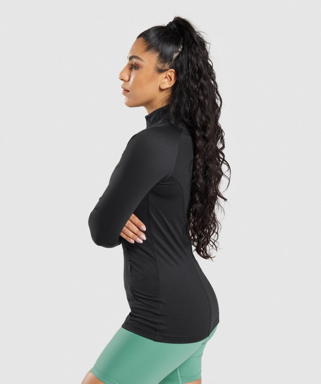 Black Gymshark Training Women's Jackets | US-12RVXLP