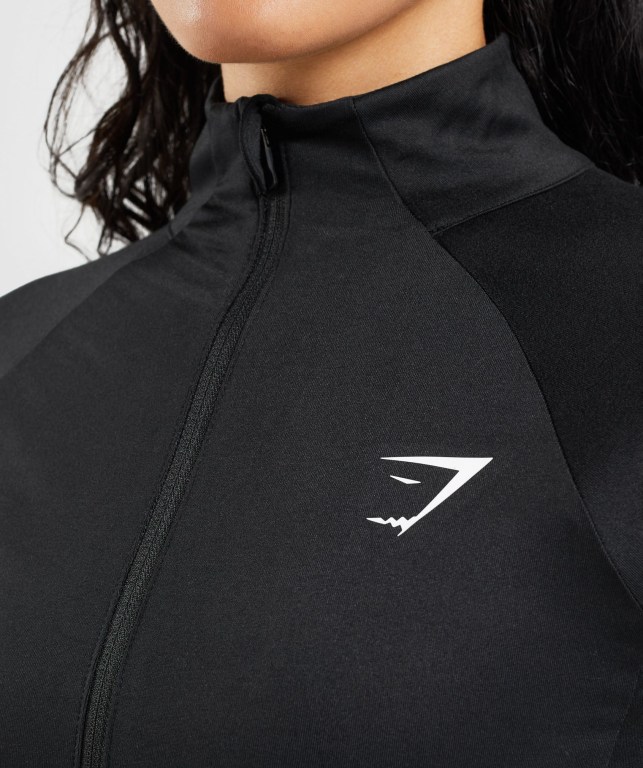 Black Gymshark Training Women's Jackets | US-12RVXLP