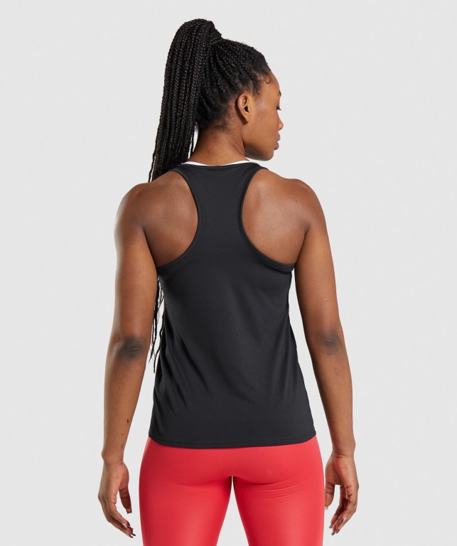 Black Gymshark Training Women's Tank Tops | US-75YVJLA