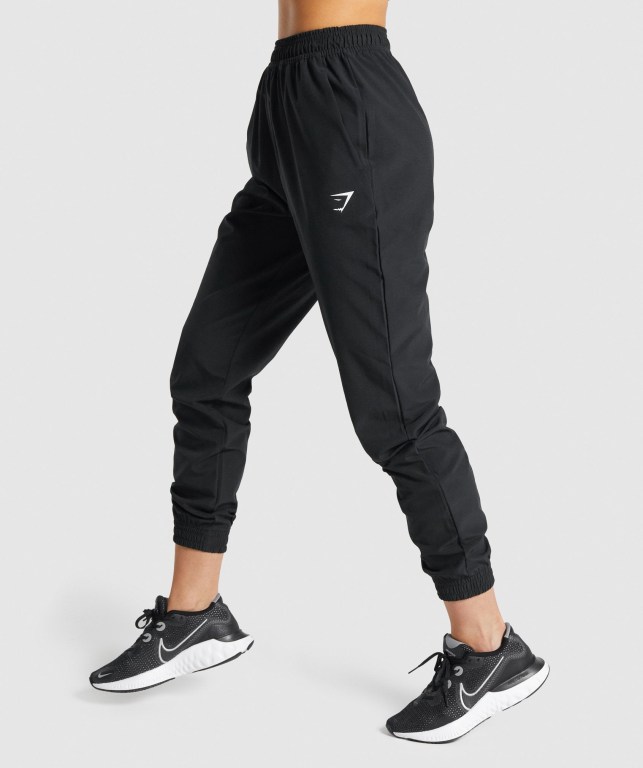 Black Gymshark Training Woven Women's Joggers | US-28RVQNZ