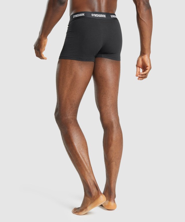 Black Gymshark Trunk 2pk Men's Underwear | US-93TPHJW