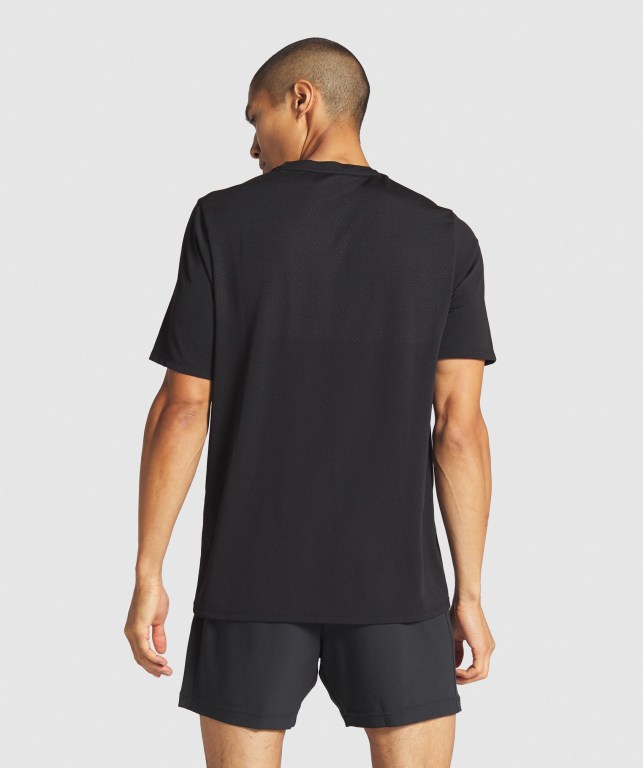 Black Gymshark Vital Men's T Shirts | US-31CNXGM