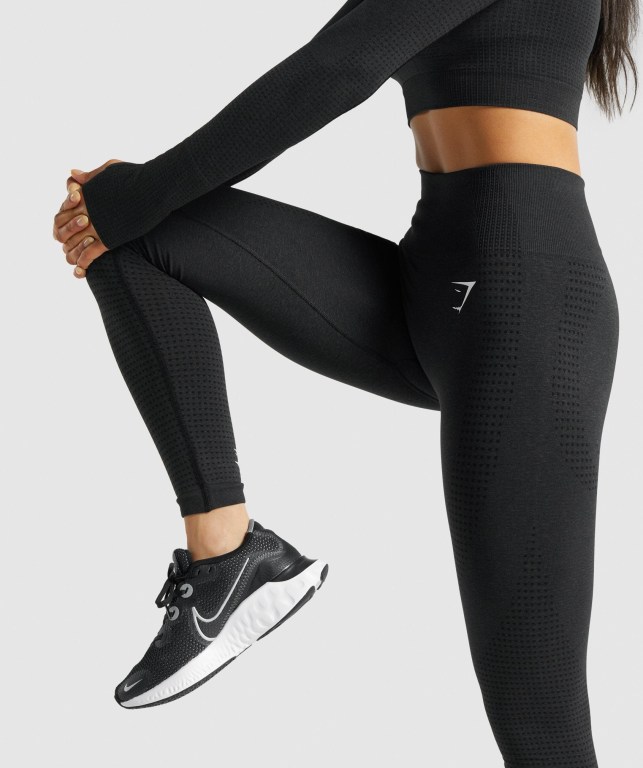 Black Gymshark Vital Seamless 2.0 High Waisted Women's Leggings | US-95GPUNC