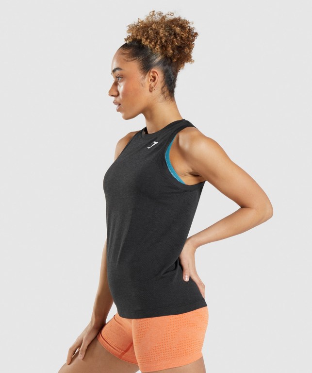 Black Gymshark Vital Seamless 2.0 Light Women's Tank Tops | US-29EAVXQ