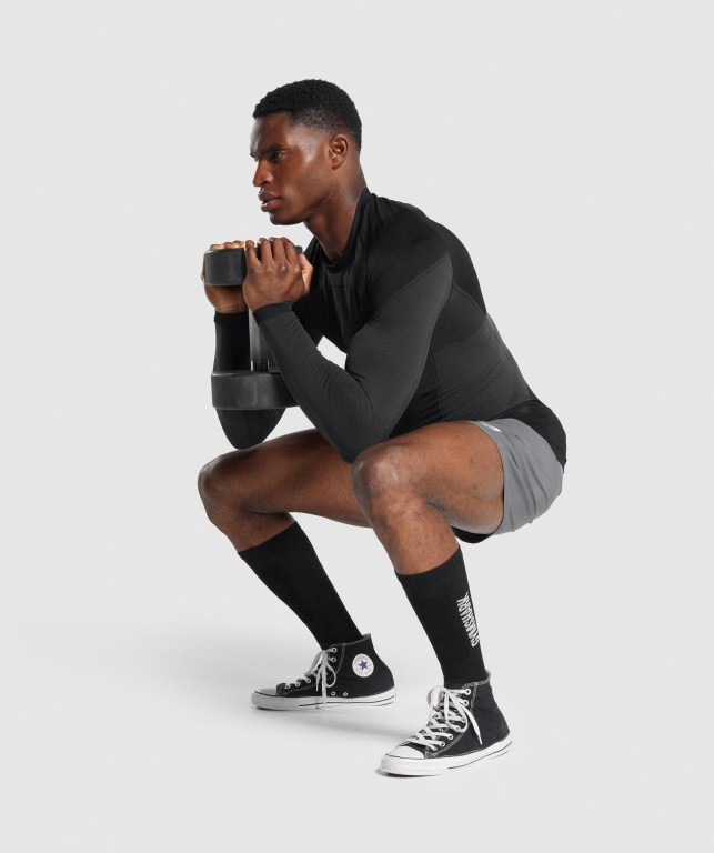 Black Gymshark Weightlifting Men's Socks | US-93CZXEQ