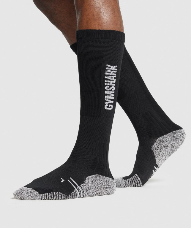 Black Gymshark Weightlifting Men\'s Socks | US-93CZXEQ