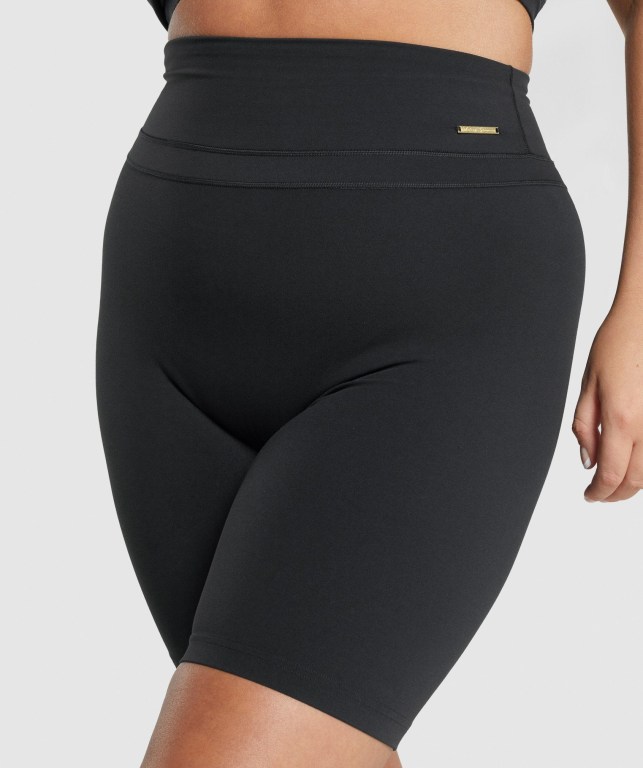 Black Gymshark Whitney Cycling Women's Shorts | US-37QCSRH