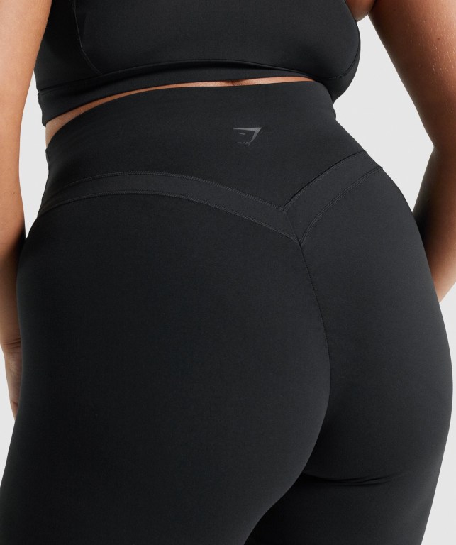 Black Gymshark Whitney Cycling Women's Shorts | US-37QCSRH