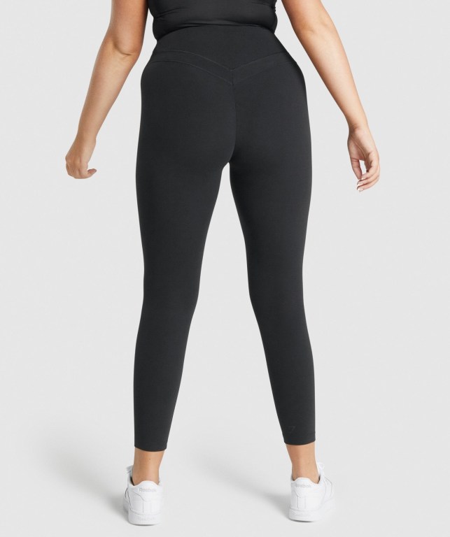 Black Gymshark Whitney High Rise High Waisted Women's Leggings | US-69RZAHB