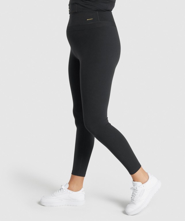 Black Gymshark Whitney High Rise High Waisted Women's Leggings | US-69RZAHB