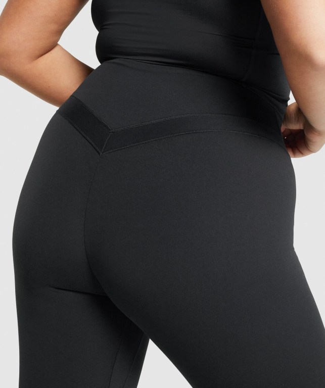 Black Gymshark Whitney High Rise High Waisted Women's Leggings | US-69RZAHB