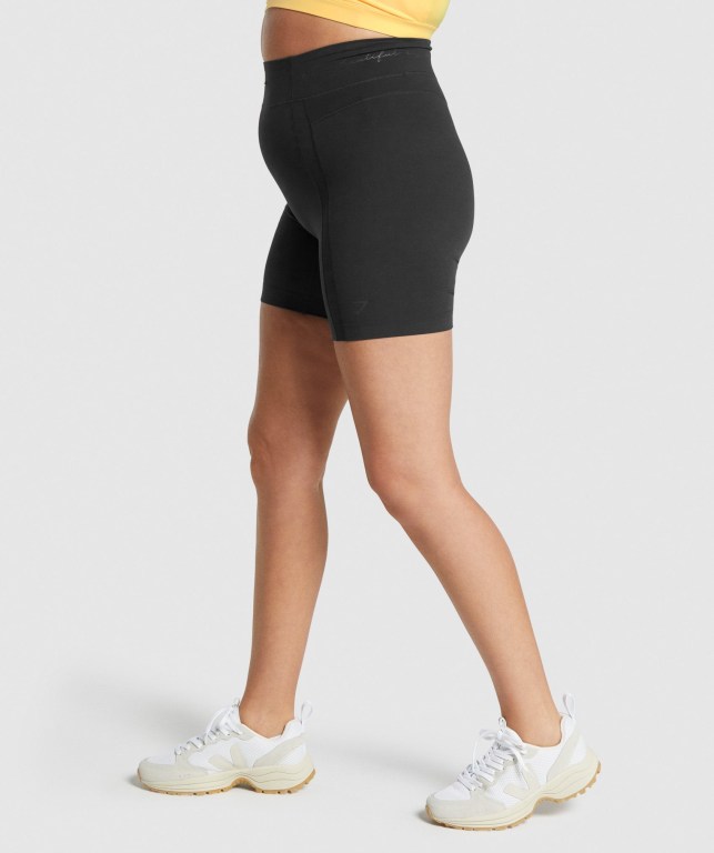 Black Gymshark Whitney Mesh Women's Shorts | US-21QYVBD