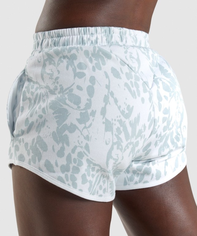 Blue Gymshark Animal Graphic Women's Shorts | US-12JTWAR