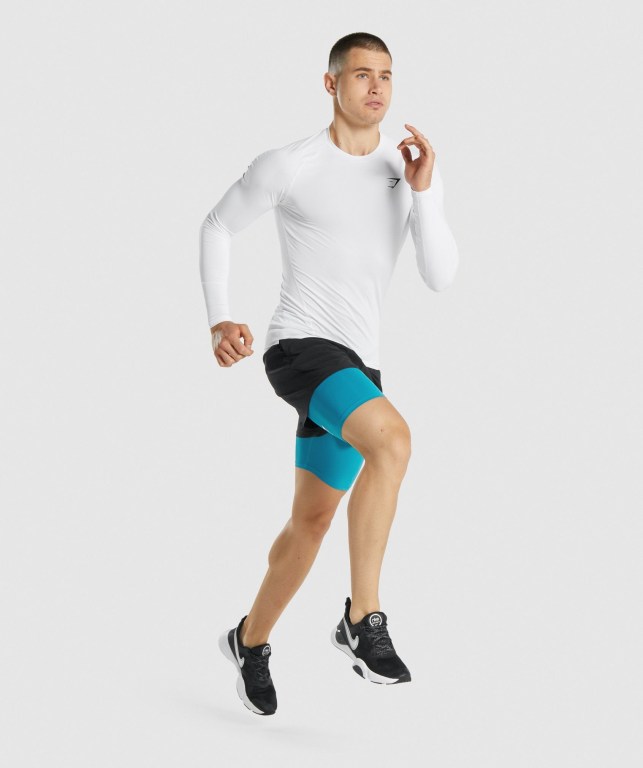 Blue Gymshark Element Baselayer Men's Shorts | US-73JKNOW