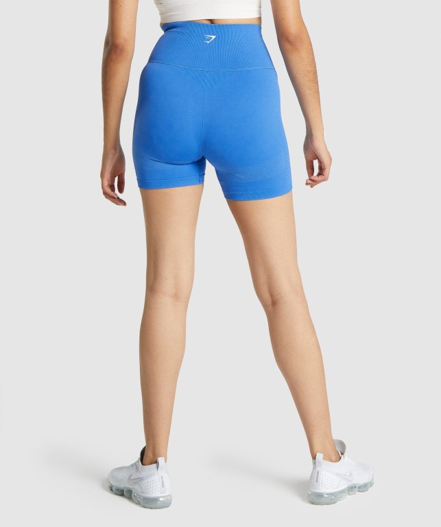 Blue Gymshark Energy Seamless Women's Shorts | US-65WJRFE