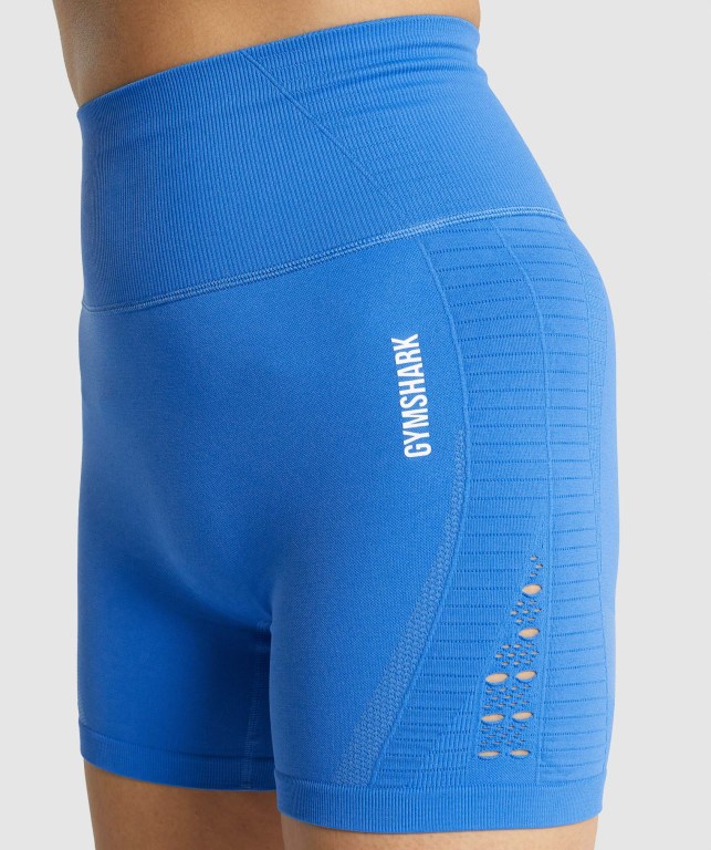 Blue Gymshark Energy Seamless Women's Shorts | US-65WJRFE