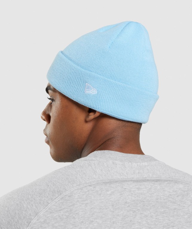 Blue Gymshark New Era Legacy Cuff Knit Men's Headwear | US-82YTOSF