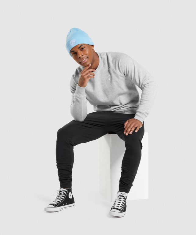 Blue Gymshark New Era Legacy Cuff Knit Men's Headwear | US-82YTOSF