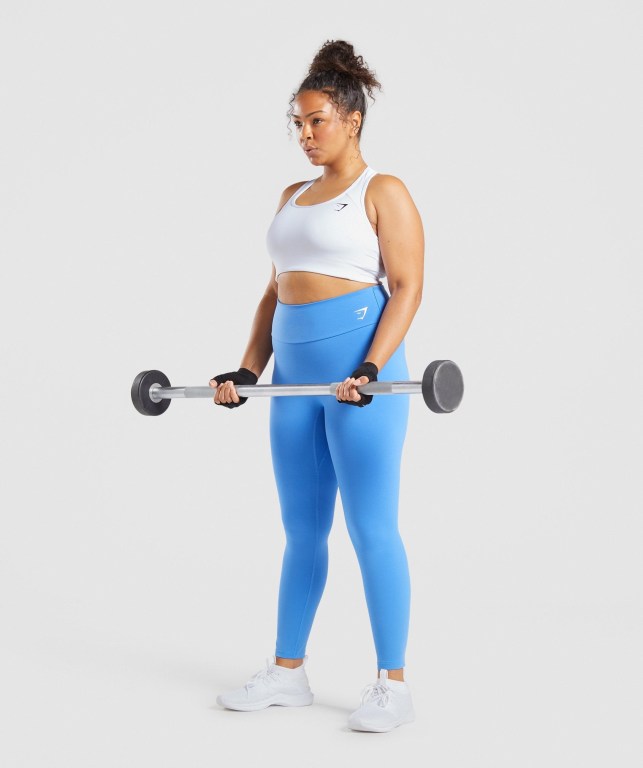 Blue Gymshark Training High Waisted Women's Leggings | US-27UVOGX