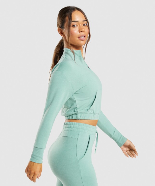 Blue Gymshark Training Pippa Women's Hoodies | US-59SWAZN