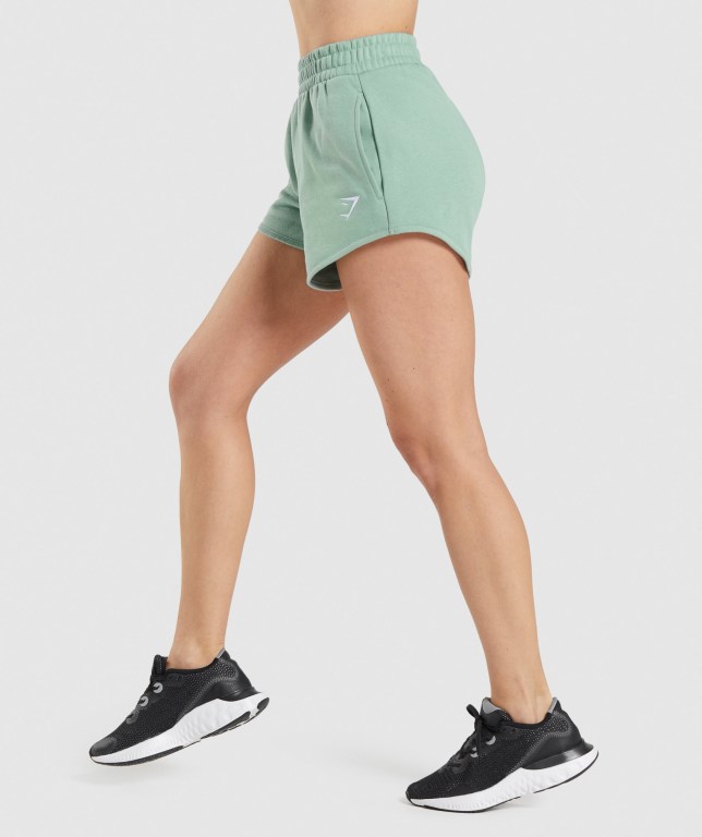 Blue Gymshark Training Sweat Women's Shorts | US-18JFILT