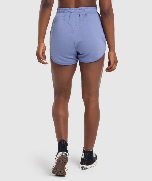 Blue Gymshark Training Sweat Women's Shorts | US-89JFBRN