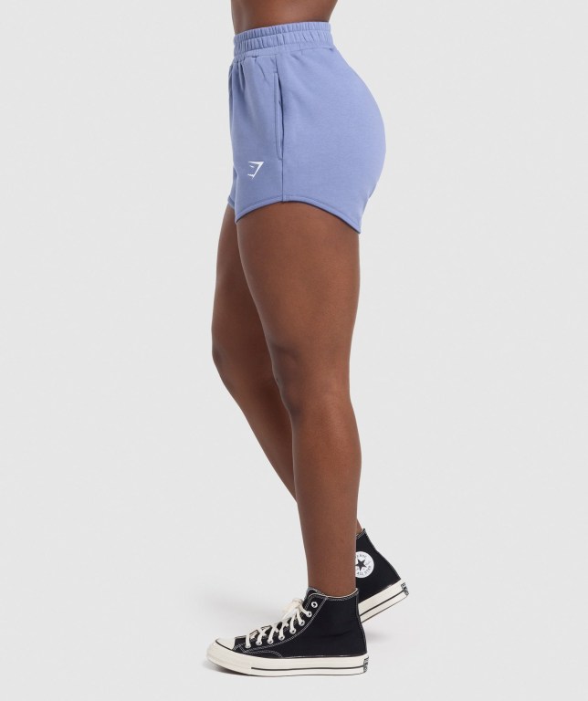 Blue Gymshark Training Sweat Women's Shorts | US-89JFBRN