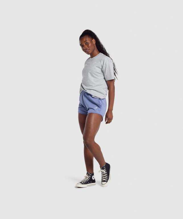 Blue Gymshark Training Sweat Women's Shorts | US-89JFBRN