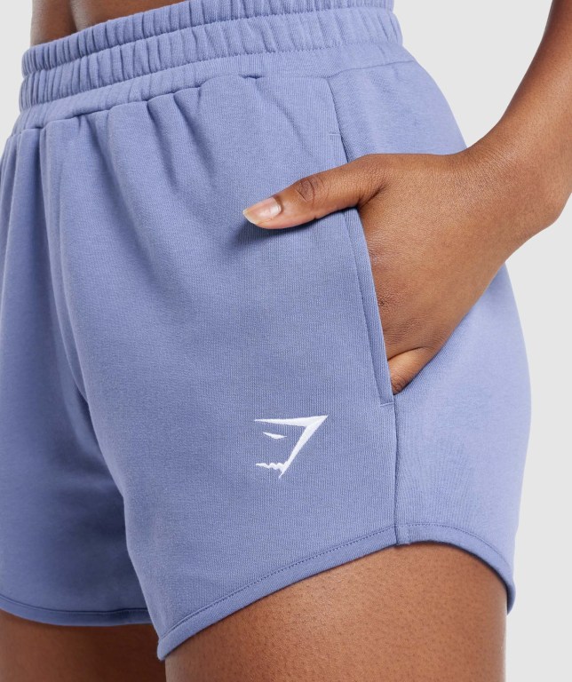 Blue Gymshark Training Sweat Women's Shorts | US-89JFBRN