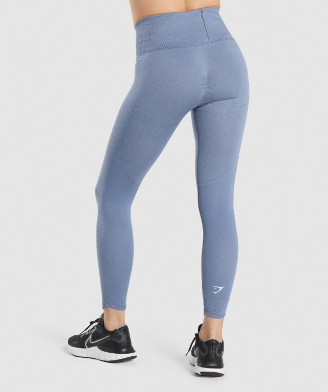 Blue Gymshark Vital Rise Seamless High Waisted Women's Leggings | US-28JSGDU