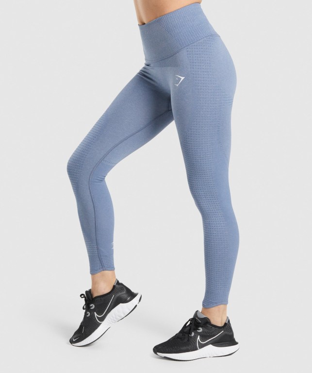 Blue Gymshark Vital Rise Seamless High Waisted Women's Leggings | US-28JSGDU