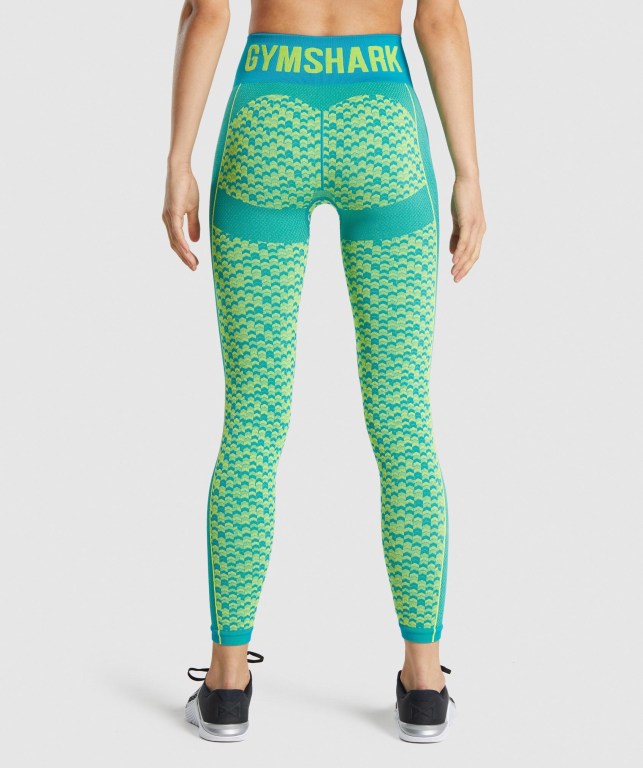 Blue Gymshark WTFlex Seamless High Waisted Women's Leggings | US-92XKTRB