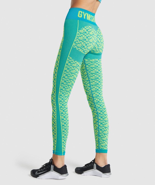 Blue Gymshark WTFlex Seamless High Waisted Women's Leggings | US-92XKTRB