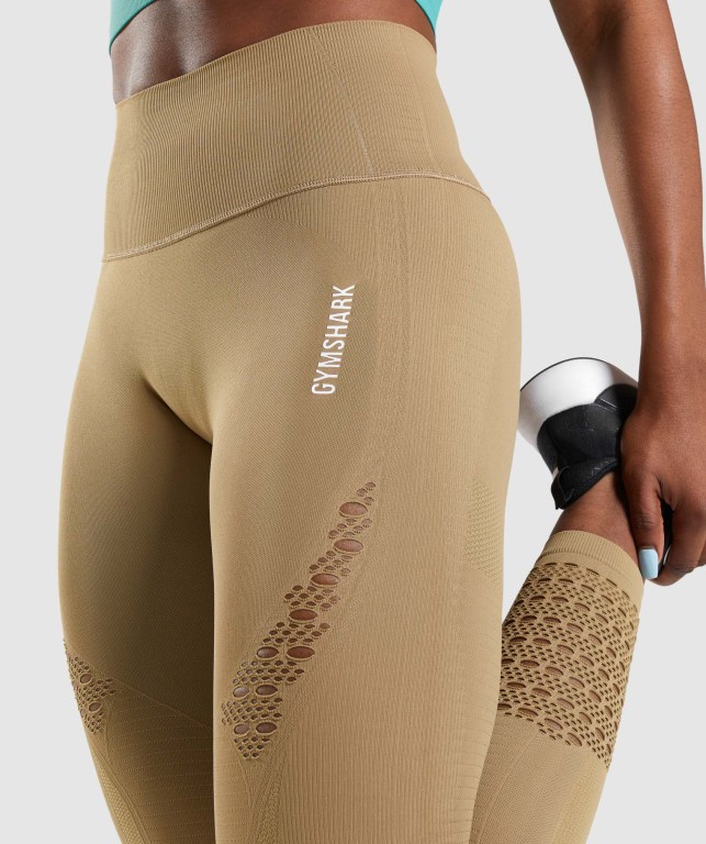 Brown Gymshark Energy Seamless High Waisted Women's Leggings | US-39NDCQU